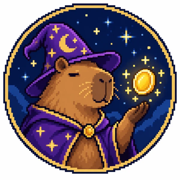Capy, pixel art logo